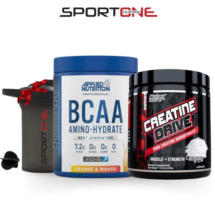 BCAA AMINO Orange Mango +CREATINE DRIVE+Shaker Sportone
