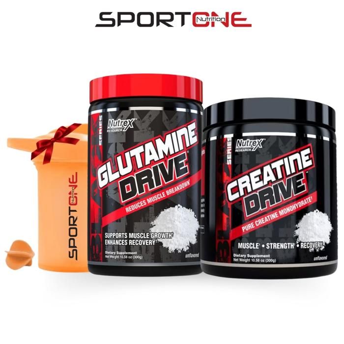 GLUTAMINE + CREATINE DRIVE+Shaker Sportone