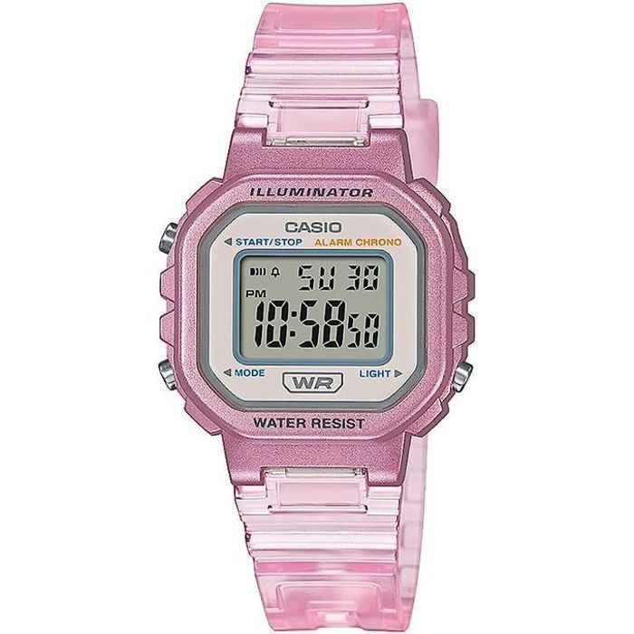 Casio - Montre digital pour femmes - bracelet semi-transparent