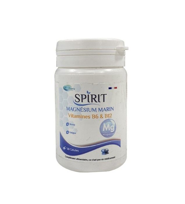 Spirit – Magnésium Marin avec Vitamines B6 & B12, 30 Gélules