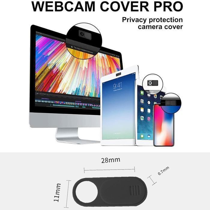 Autocollant d'objectif de caméra anti-espion couverture webcam pour iPad confidentialité téléphone portable tablette ordinateur PC