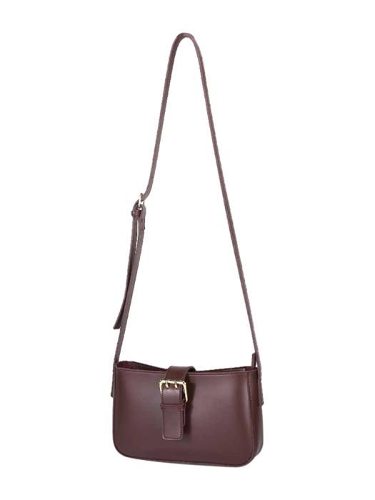 Sac à bandoulière avec boucle (café foncé)