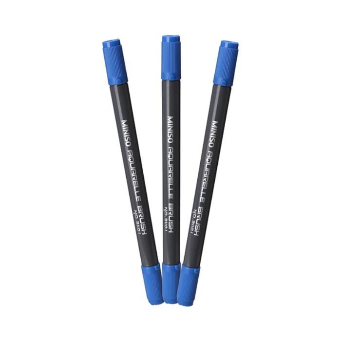 Stylo de couleur à double tête soluble (bleu)