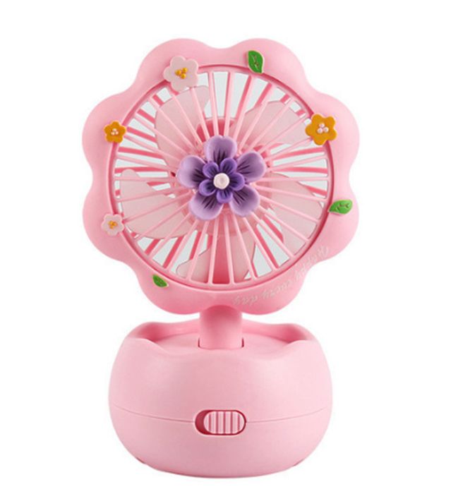 Mini ventilateur de bureau aste USB pour femmes et filles, mignon, papillon, fleur, bureau, étudiant, dortoir, maison, été