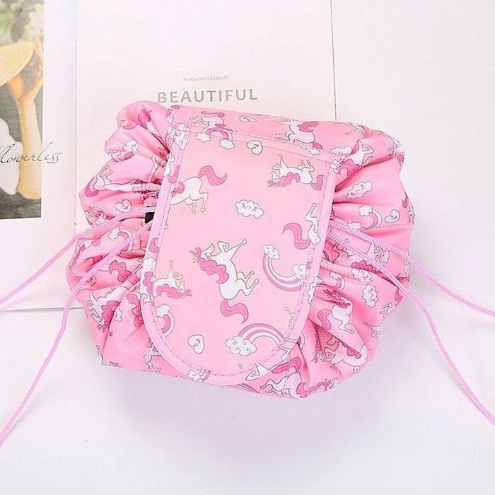 Pochette cosmétique à cordon Licorne