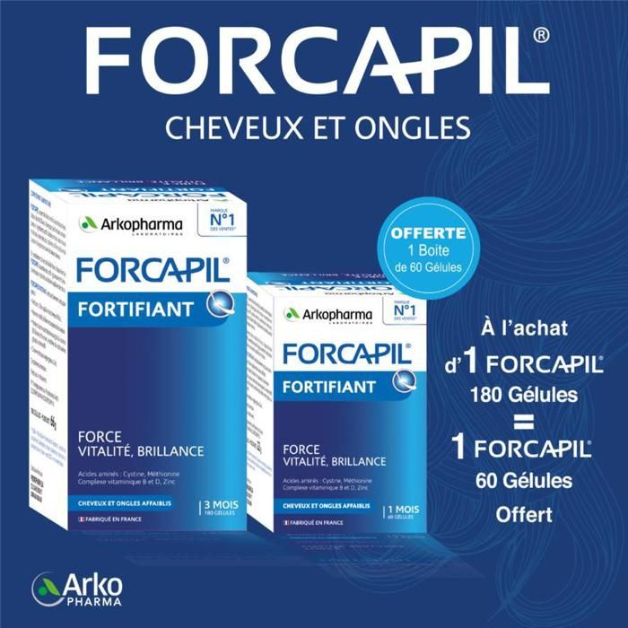 Forcapil duo pack " 180 gelules+60 gelules "