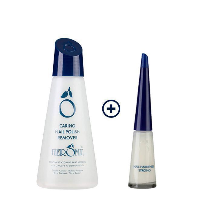 HERÔME – Vernis Durcisseur 4-en-1 à Séchage Rapide = Soin Fortifiant pour Ongles Fragiles