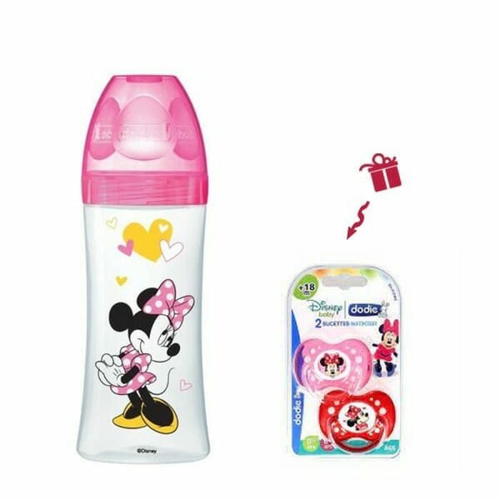 Dodie Duo Minnie Fushia Bib anti-colique 330ml+Suc Anat A66