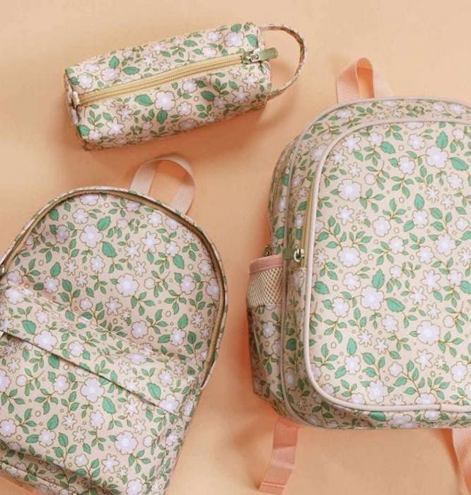 Sac à dos - Noname - Petit cartable fleuri rose - 21 x 26 x 10 cm - 5,5 L - Maternelle