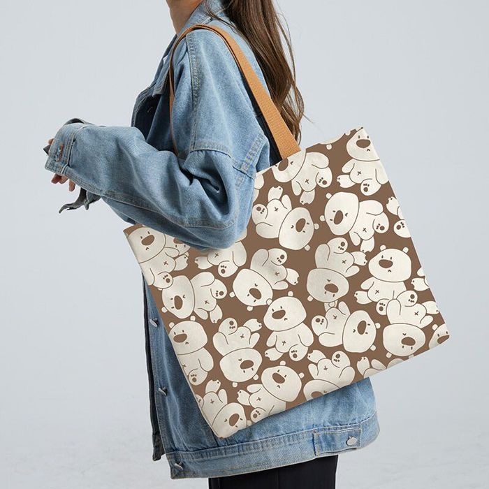 Sac fourre-tout en toile (Taille grande) - Modèle 08