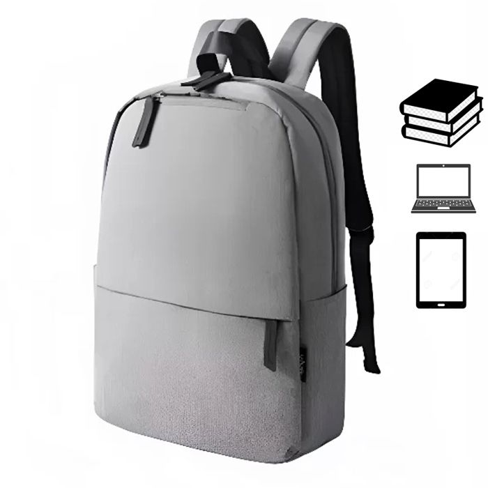 Sac à dos Laptop 14" pouces pour tablette et ordinateur portable plusieurs compartiments - Gris