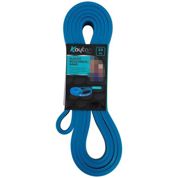 Bande de résistance élastique 25kg Élastique de Fitness Ruban Sport Pour renforcement Musculaire Etirement 100% Latex - Couleur Bleu