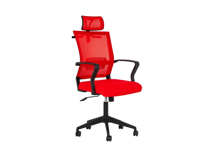 Fauteuil Président VIEW  Avec Repose Tête - Rouge