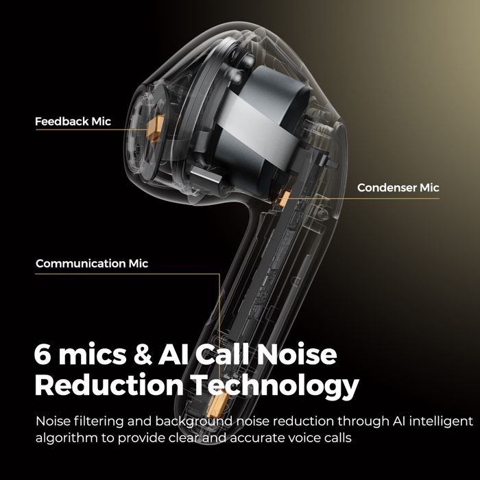 SoundPEATS Air4 Wireless Earbuds with Adaptive Active Noise Cancellation, Earphones Bluetooth 5.3, connexion multipoint