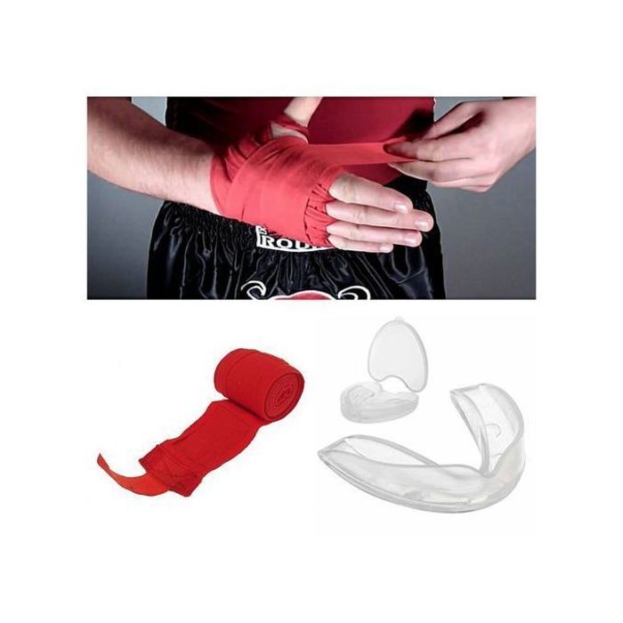 Pack bandage rouge et protège dents transparent