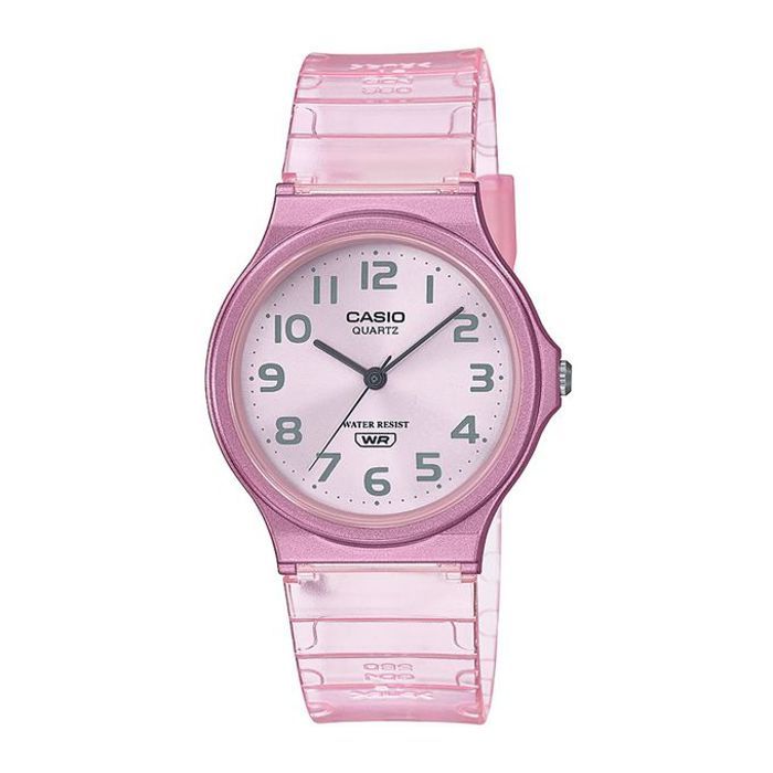 Casio - Rose - Léger & transparente -Etanche - MQ-24S-4B
