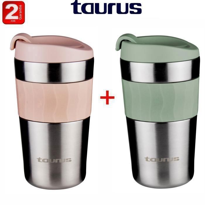 2 MUG ISOTHERME WITH SILICON 0.35L - TAURUS