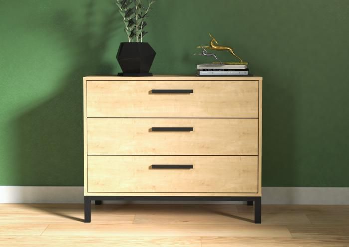 Commode CRAFT - Chêne / Noir