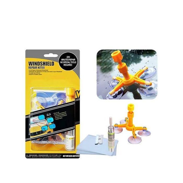 Kit De Réparation De Pare-Brise Pour Voiture Scellant en Résine Outil Elimination de Fissures Colle Pour Verre Fissurée De Véhicule