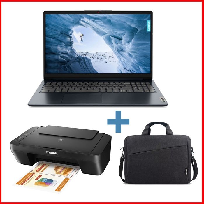 Pack promo Pc portable Lenovo IdeaPad 3 15IGL05 + imprimante Canon + Sacoche Lenovo T210