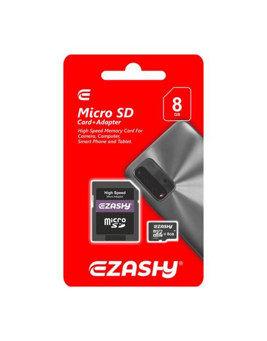 CARTE MEMOIRE 8GO Micro SD Avec Adaptateur pour ordinateur appareil photo numérique lecteur de musique, un lecteur multimédia