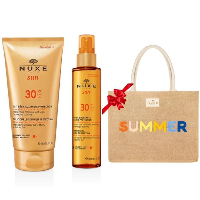 NUXE SUN Huile Bronzante et Lait Délicieux Visage et Corps
