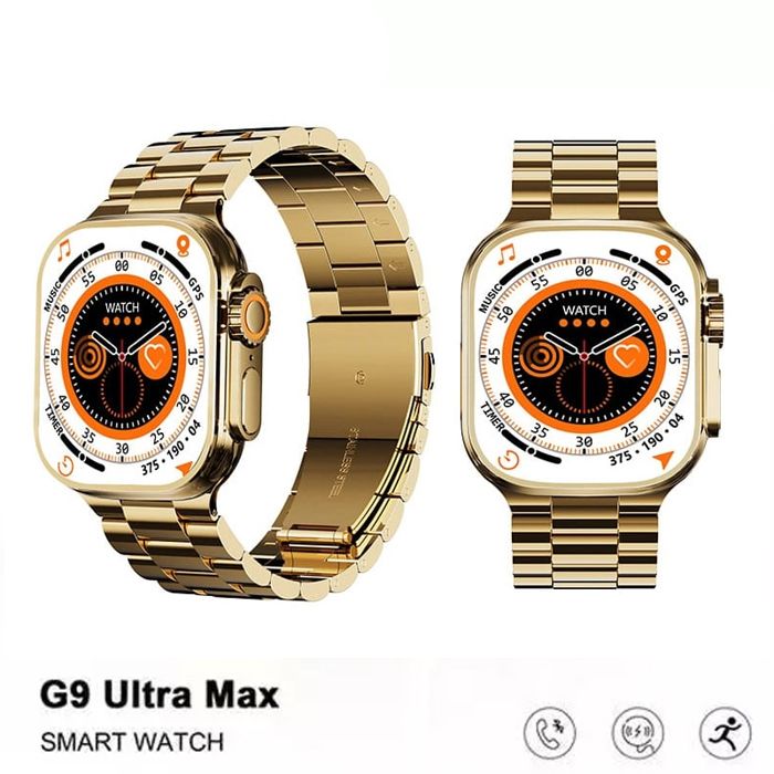 MONTRE BLUETOOTH - CONNECTEE - INTELLIGENTE Ultra couleur or Smart Watch double bracelet