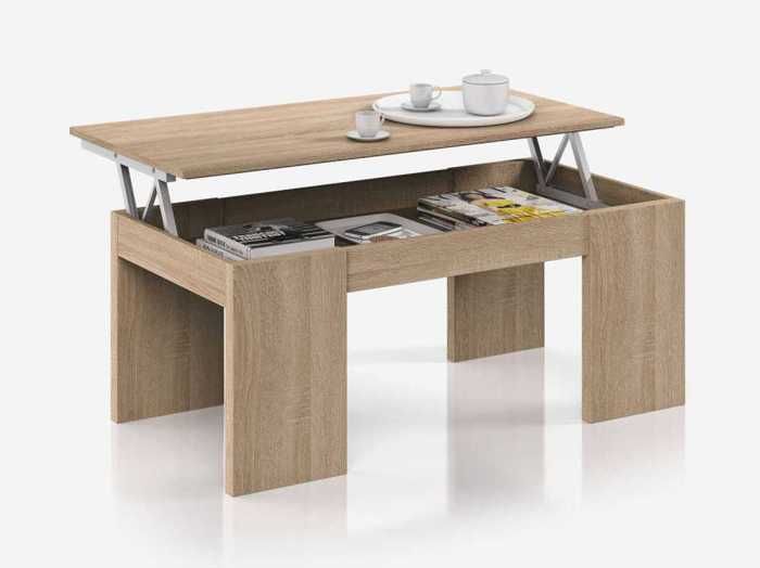 KENDRA Table basse avec un plateau relevable ( Chêne )
