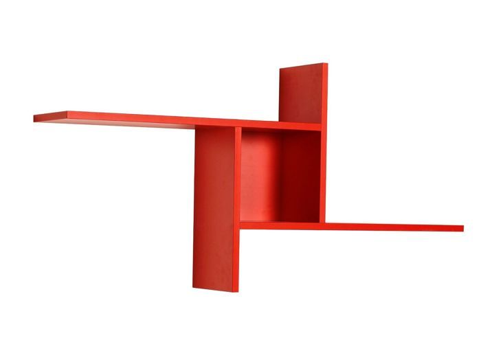 Étagère Murale Avec Niche ZIGZAG - Rouge