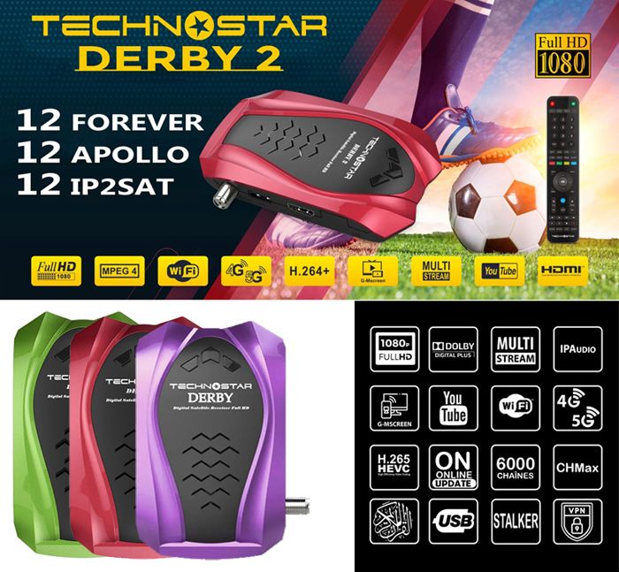 RECEPTEUR TV TECHNOSTAR DERBY 2 meilleurs récepteurs numériques au Maroc