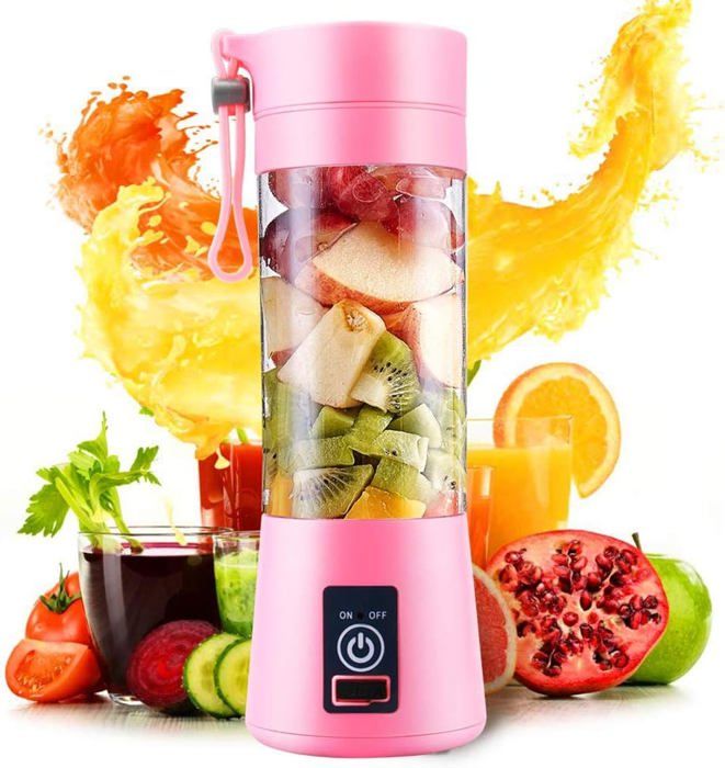 Mixeur portable rechargeable avec USB Rose