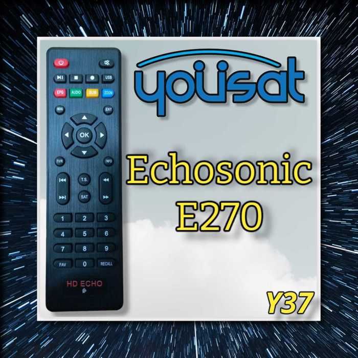 TELECOMMANDE compatible avec RECEPTEUR TV ECHOSONIC E270