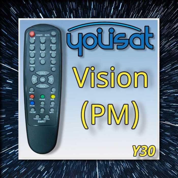 Télécommande - VISION - SMART (PM) - Couleur Noir - Télécommande simple - Compatible TV