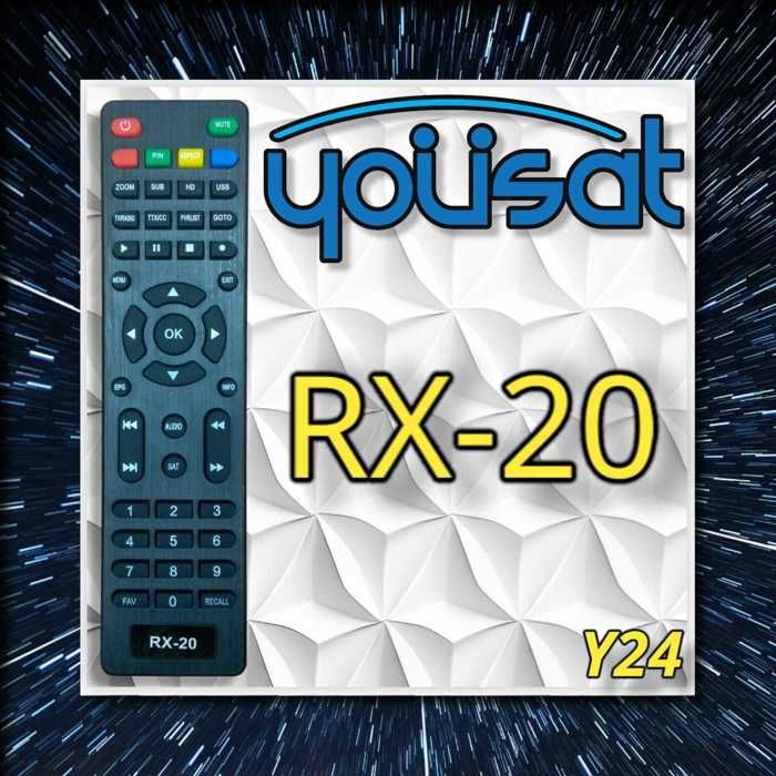 TELECOMMANDE compatible avec RECEPTEUR TV TÉLÉCOMMANDE RX-20 ECHSONIK ALPHA VISION POWERSKY