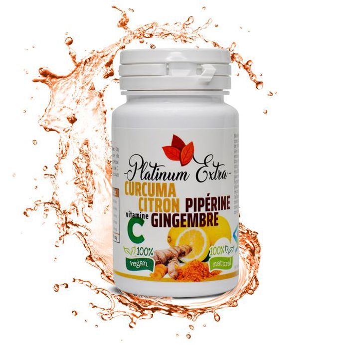 PLATINUM EXTRA- Vitamine C- CITRON-CURCUMA- GINGEMBRE-PIPERINE