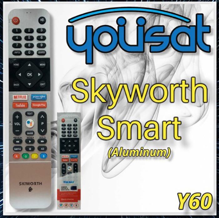 TELECOMMANDE compatible avec TV skyworth smart aluminium