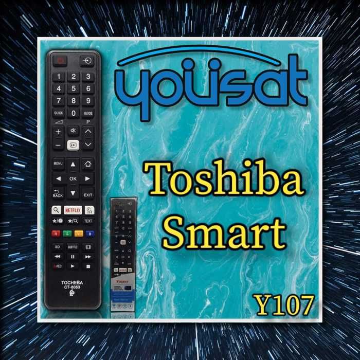 Télécommande - Toshiba - Smart Android - Couleur Noir - Télécommande simple - Compatible TV