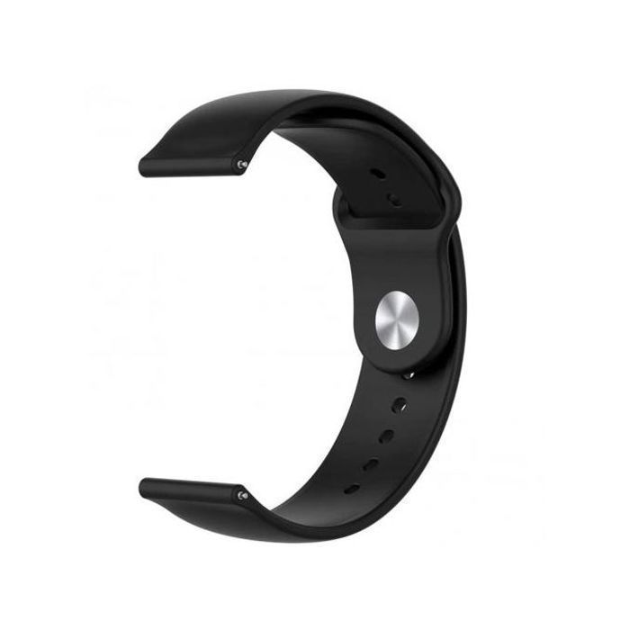 Bracelet de montre en silicone souple 22 mm pour Samsung Galaxy Watch 3 45 mm, Galaxy Watch 46 mm et Samsung Gear S3 22 mm (noir)