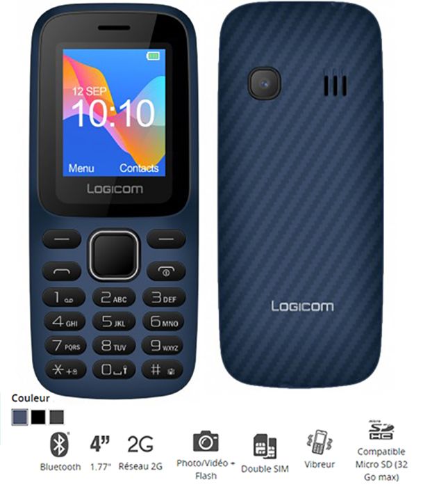 MOBILE TELEPHONE PORTABLE C-180 Le mobile 1,77" rester en veille jusqu’à 150 heures. Avec ses deux ports SIM prendre des photos