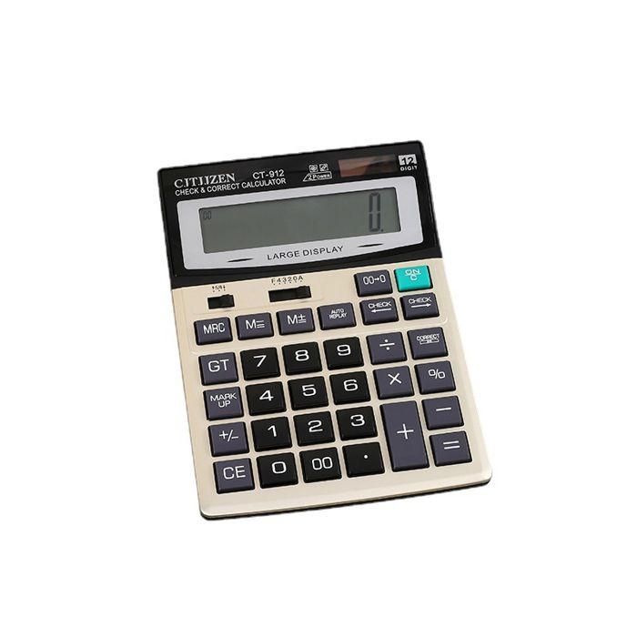 Calculatrice grand écran dédiée au bureau , solaire, commercial, double alimentation