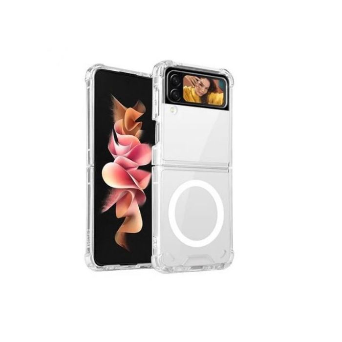 Coque transparente avec MagSafe pour Samsung Galaxy Z Flip 3
