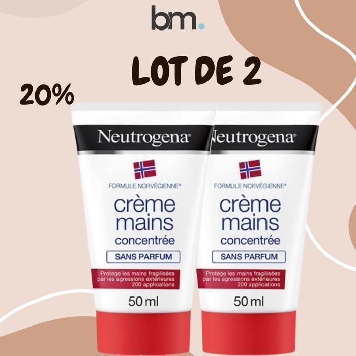 Neutrogena Creme Main Non Parfumee LOT 2
