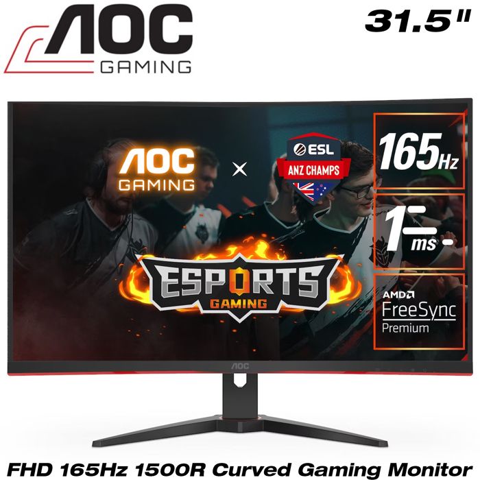 Moniteur Gaming Curved - AOC - C32G2E - 31.5 pouces - 165 Hz - FreeSync Premium