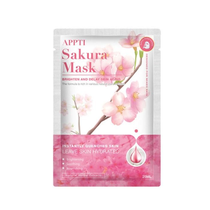 APPTI Masque Visage - Sakura  Face Mask - hydratant et blanchissant