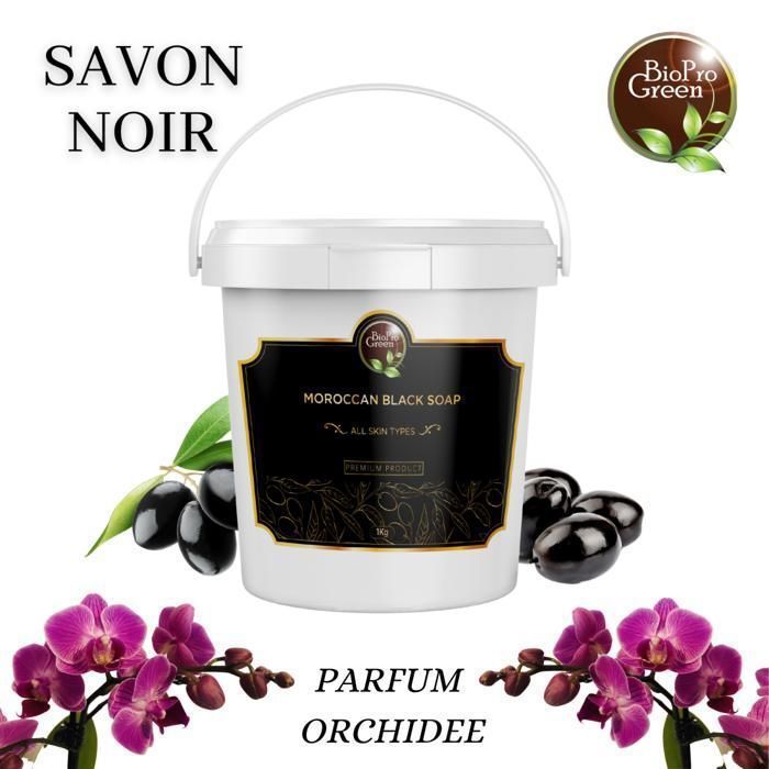 Savon noir Marocain BIO parfumé à l'Orchidée- Sbone béldi 1Kg