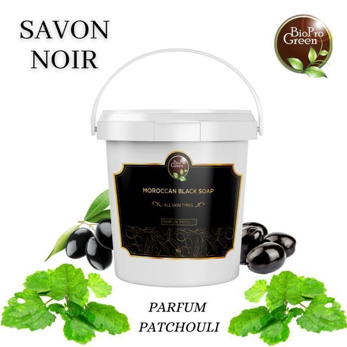 Savon noir Marocain BIO parfumé au Patchouli- Sbone béldi 1Kg