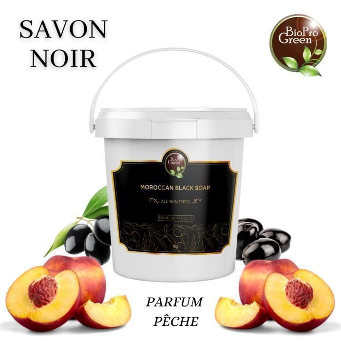 Savon noir Marocain BIO parfumé à la Pêche- Sbone béldi 1Kg