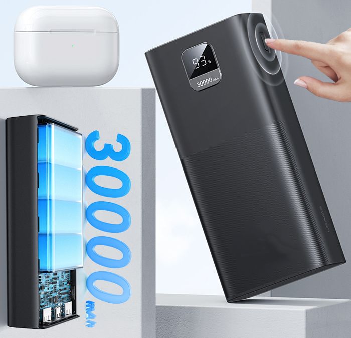 POWER BANK grande capacité 30000mAh charge super rapide chargeur d'alimentation mobile Pour Tout Smartphones Samsung Apple ou Xiaomi