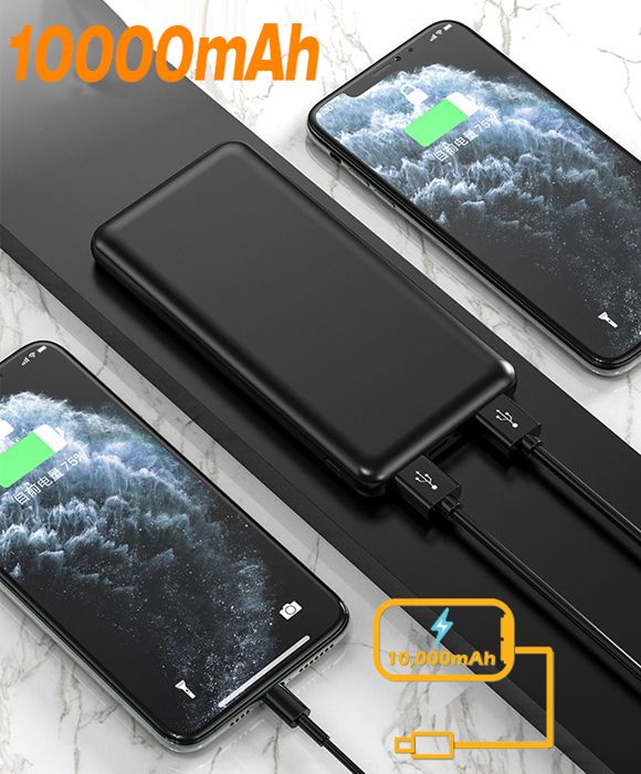 POWER BANK grande capacité 10000mAh charge super rapide chargeur d'alimentation mobile Pour Tout Smartphones Samsung Apple ou Xiaomi