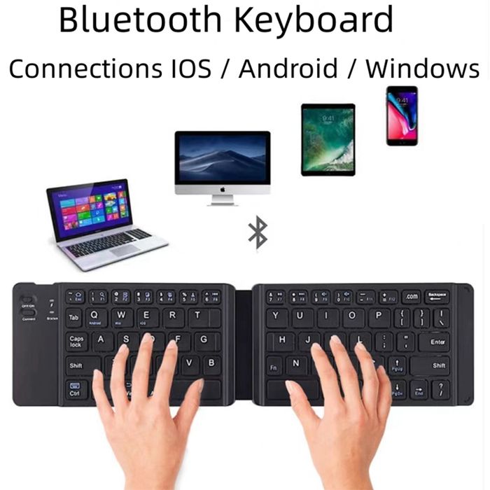 Clavier pliable Bluetooth sans fil, mini modèle, multifonctionnel, bureau, IOS, Android, Windows, iPad, tablette connectée téléphone